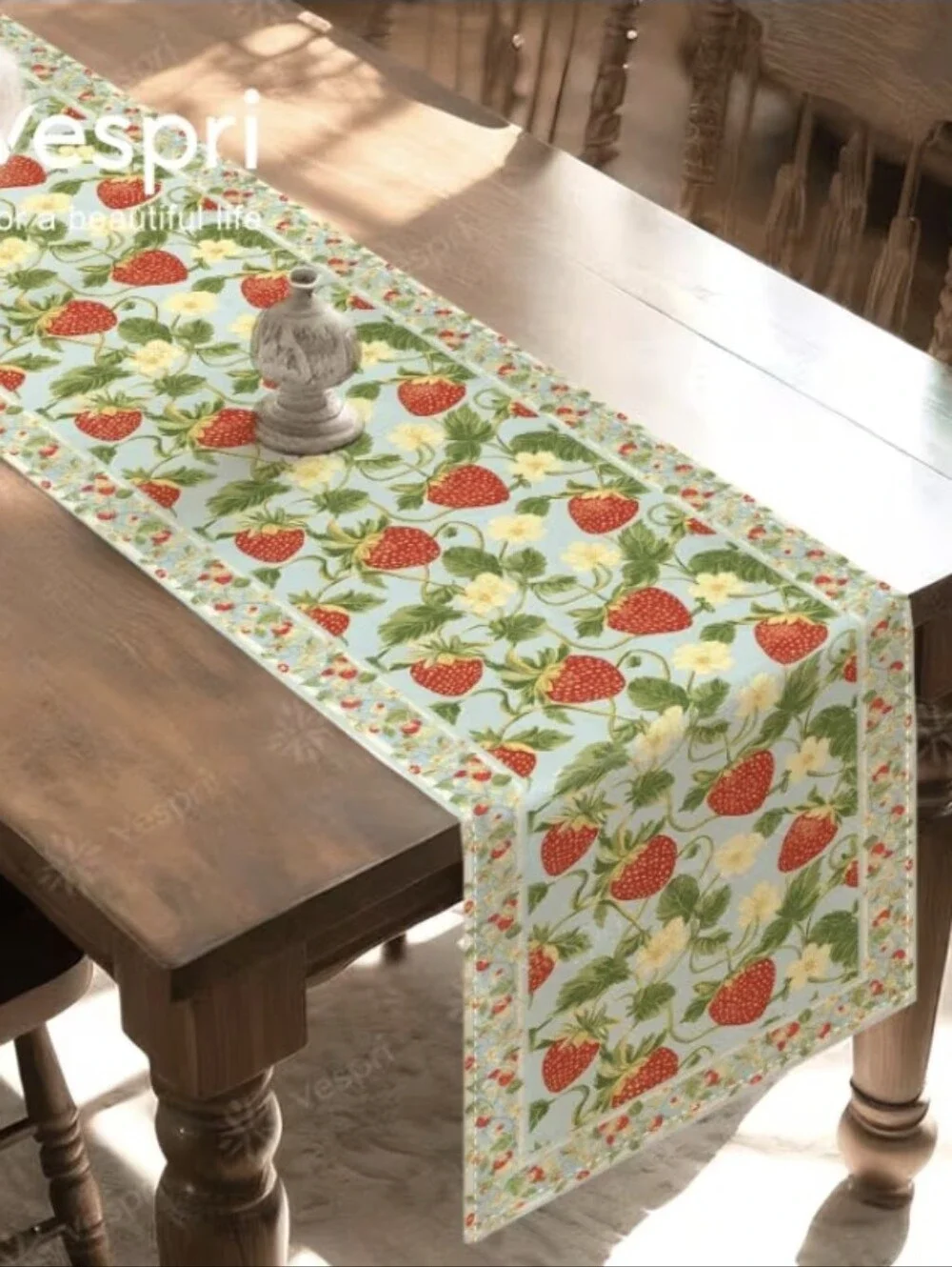 Strawberry 🍓 Decor 7pc Set: 1 Table Runner & 6 Placemats NEW